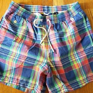 Ralph Lauren Mens Swim Trunks Medium Plaid